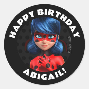 Miraculous Ladybug Birthday Classic Round Sticker