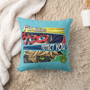 Miraculous Ladybug & Cat Noir Always Protect You Cushion