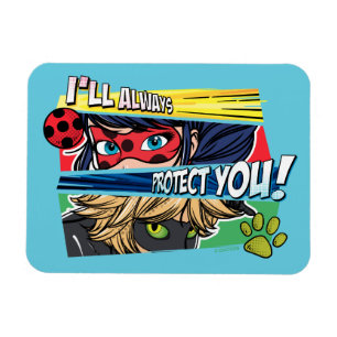 Miraculous Ladybug & Cat Noir Always Protect You Magnet