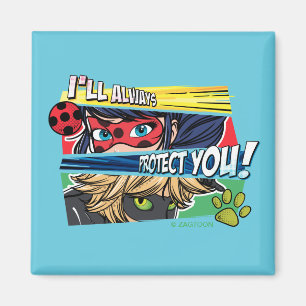 Miraculous Ladybug & Cat Noir Always Protect You Magnet