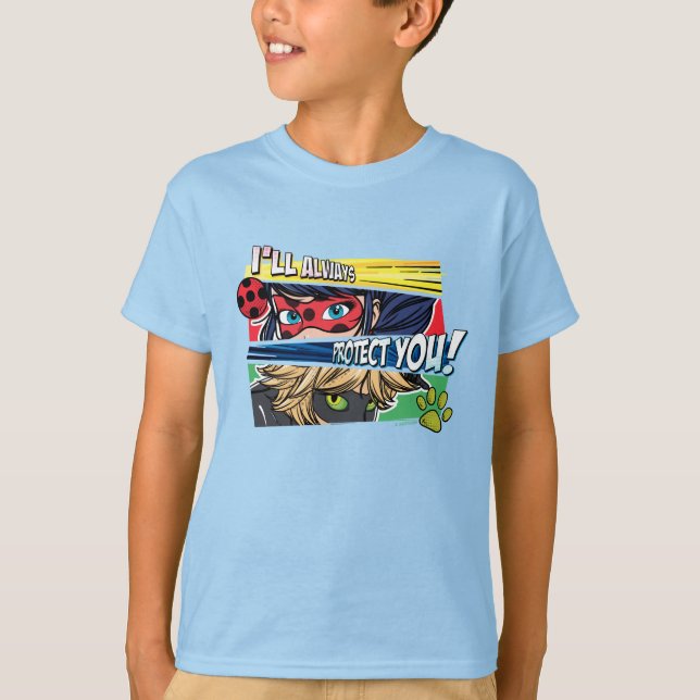 Miraculous Ladybug & Cat Noir Always Protect You T-Shirt (Front)