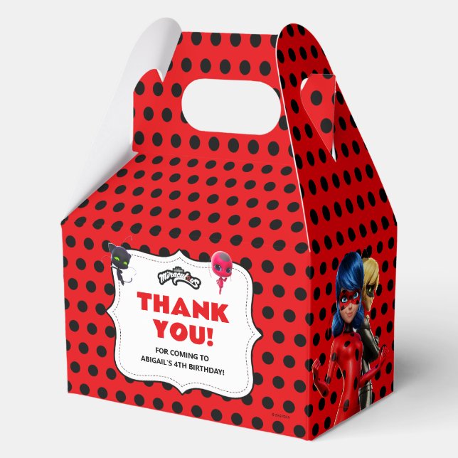 Miraculous Ladybug & Cat Noir Birthday Favour Box (Front)