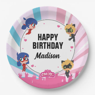 Miraculous Ladybug & Cat Noir Birthday Paper Plate