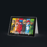 Miraculous Ladybug Character Birthday Card<br><div class="desc">Send birthday greetings with these Miraculous Birthday cards. Personalise by adding your text!</div>