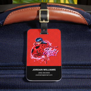 Miraculous Ladybug Spots On Graphic Luggage Tag