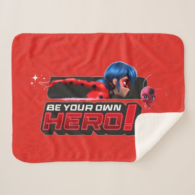 Miraculous Ladybug & Tikki | Be Your Own Hero! Sherpa Blanket (Front (Horizontal))