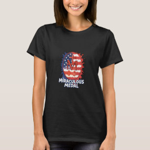 Miraculous Medal Marian Our Lady Catholic American T-Shirt