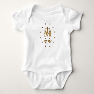 Miraculous Medal,  Medal of Our Lady of Grace   Ba Baby Bodysuit