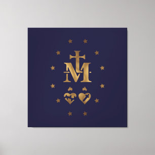 Miraculous Medal, Medal of Our Lady of Grace F Canvas Print