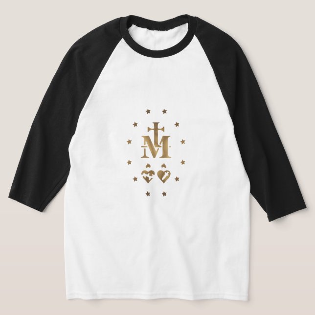 Miraculous Medal,  Medal of Our Lady of Grace  T-Shirt (Laydown)