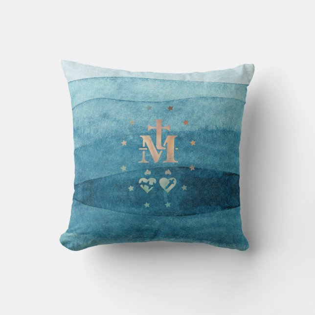 Miraculous Medal Our Lady of Grace Cushion (Front)