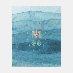 Miraculous Medal Our Lady of Grace Fleece Blanket