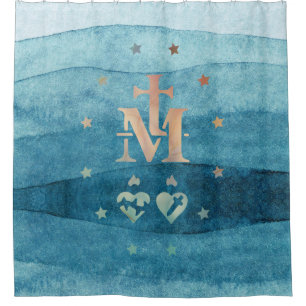 Miraculous Medal Our Lady of Grace  Shower Curtain