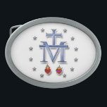 Miraculous Medal Oval Belt Buckle<br><div class="desc">Miraculous Medal</div>