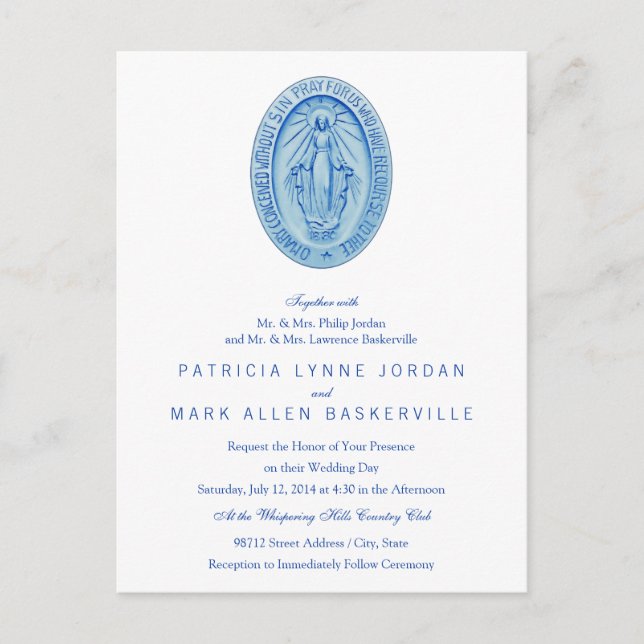 Miraculous Medal Postcard (Front)