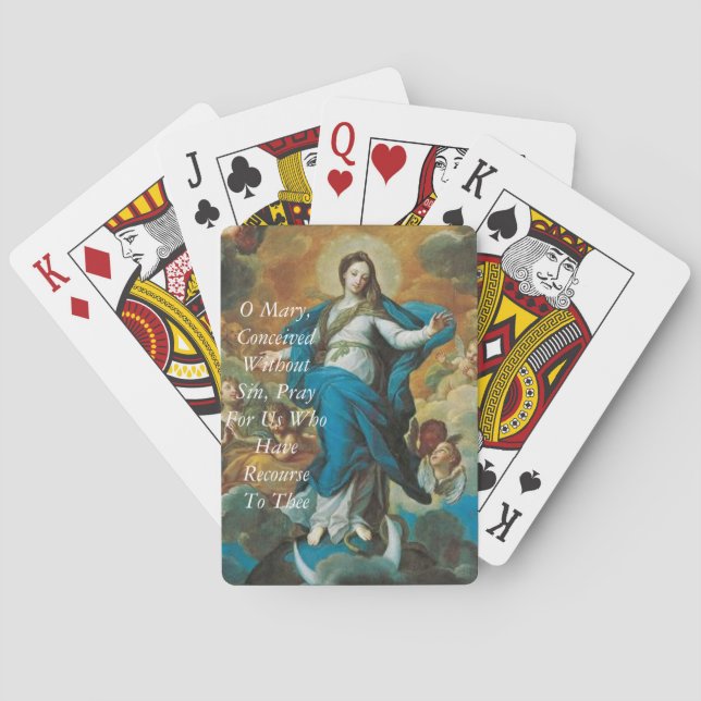 Miraculous Medal Prayer Playing Cards (Back)