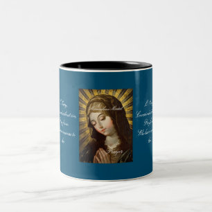 Miraculous Medal Prayer Two-Tone Coffee Mug