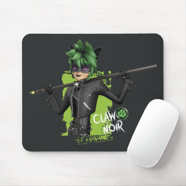 Miraculous Re-verse Claw Noir Character Graphic Mouse Pad (With Mouse)