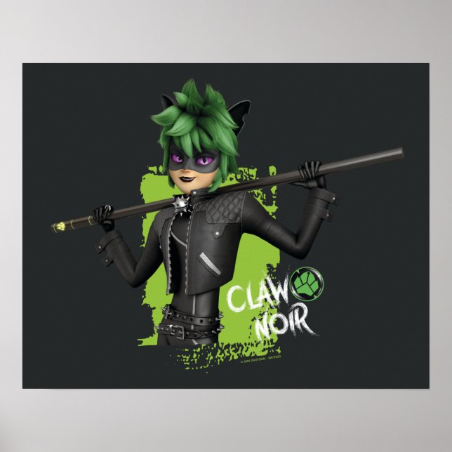 Miraculous Re-verse Claw Noir Character Graphic Poster (Front)