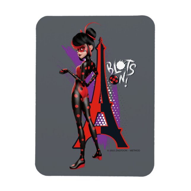 Miraculous Re-verse Shadybug Blots On! Magnet (Vertical)