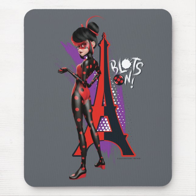 Miraculous Re-verse Shadybug Blots On! Mouse Pad (Front)
