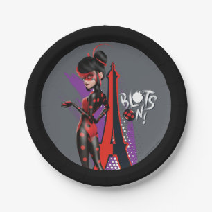 Miraculous Re-verse Shadybug Blots On! Paper Plate