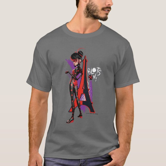 Miraculous Re-verse Shadybug Blots On! T-Shirt (Front)