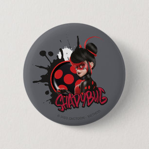 Miraculous Re-verse Shadybug Character Graphic 6 Cm Round Badge