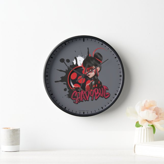 Miraculous Re-verse Shadybug Character Graphic Clock (Home)