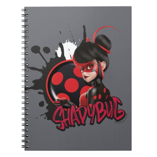 Miraculous Re-verse Shadybug Character Graphic Notebook (Front)