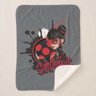 Miraculous Re-verse Shadybug Character Graphic Sherpa Blanket