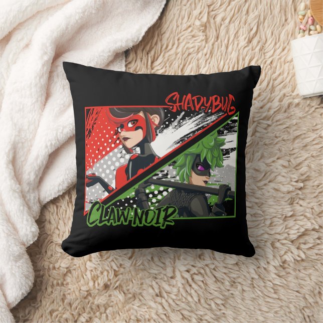 Miraculous Re-verse Shadybug & Claw Noir Cushion (Blanket)