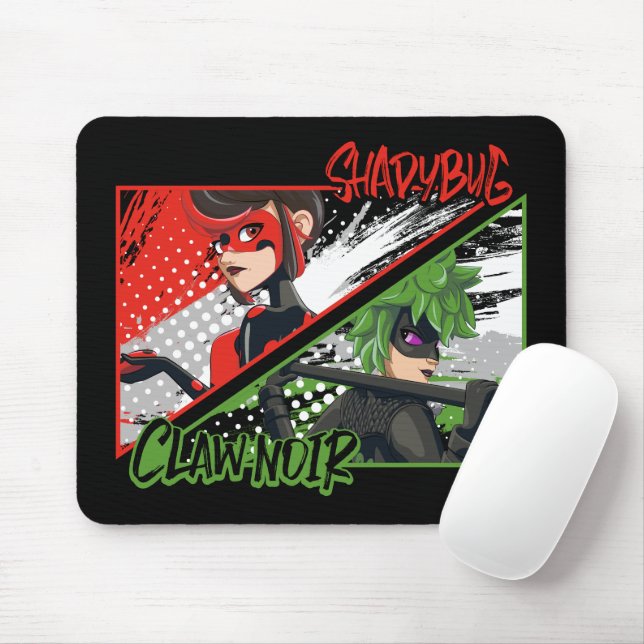 Miraculous Re-verse Shadybug & Claw Noir Mouse Pad (With Mouse)