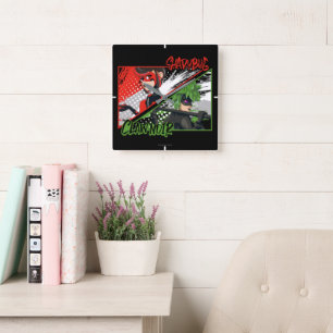 Miraculous Re-verse Shadybug & Claw Noir Square Wall Clock