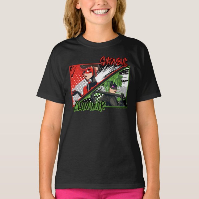 Miraculous Re-verse Shadybug & Claw Noir T-Shirt (Front)