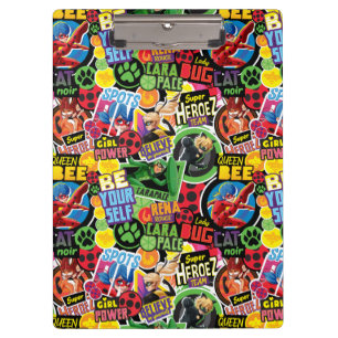 Miraculous Superhero Characters Pattern Clipboard