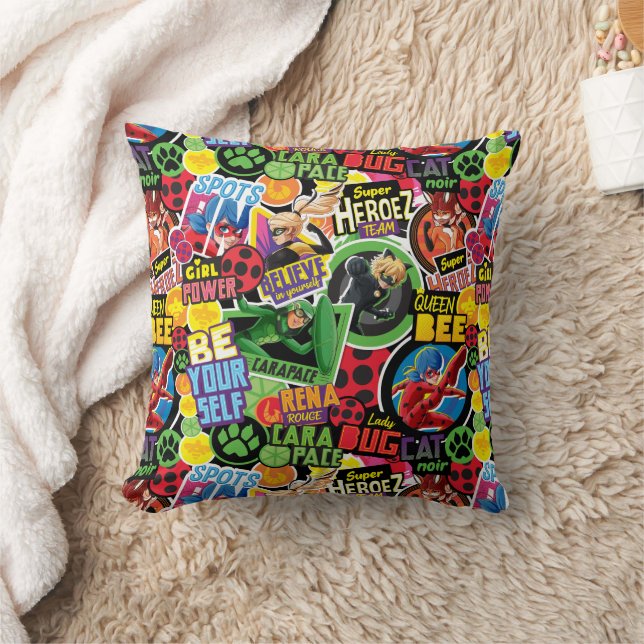 Miraculous Superhero Characters Pattern Cushion (Blanket)
