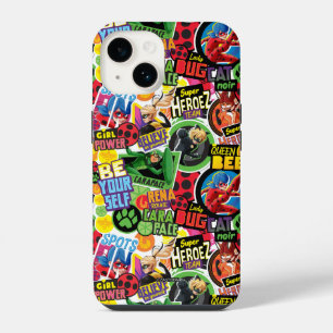 Miraculous Superhero Characters Pattern iPhone 14 Case