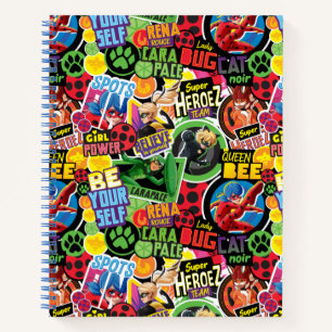 Miraculous Superhero Characters Pattern Notebook
