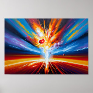 Miraculous Universe Explosion Fire Skies Ignition Poster