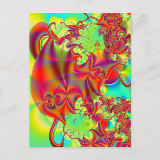 Mirador II · Fractal Art · Red & Green Postcard