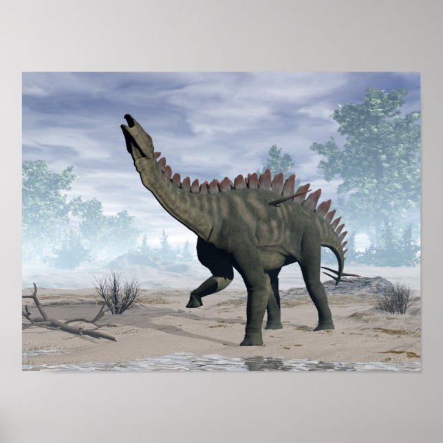 Miragaia dinosaur - 3D render Poster (Front)
