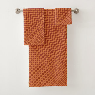 ‘Mirage’ | Amberglow on Terracotta | Bath Towel Set