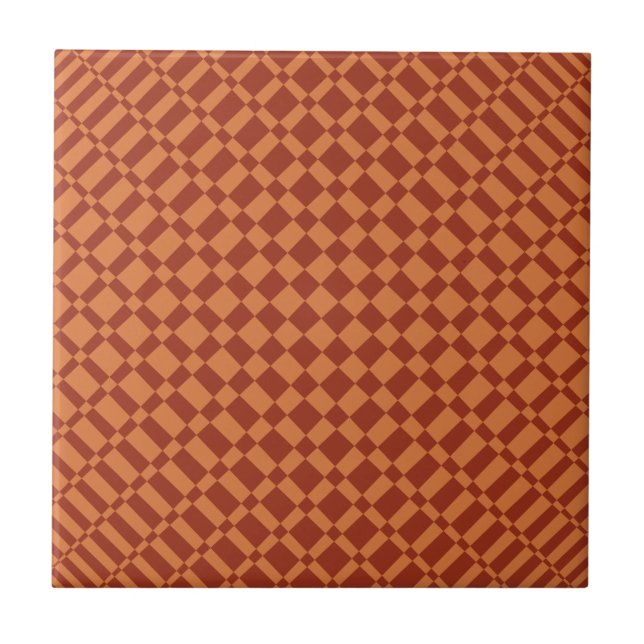 ‘Mirage’ | Amberglow on Terracotta | Ceramic Tile (Front)