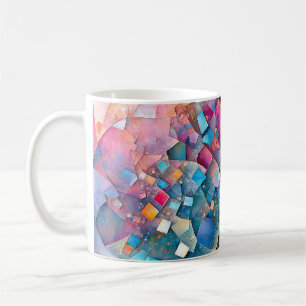 "Mirage Cascade" Colourful Abstract Art Landscape Coffee Mug