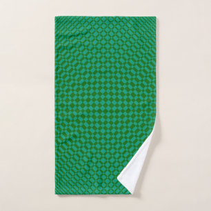 ‘Mirage’   Emerald Green on Deep Green   Hand Towel
