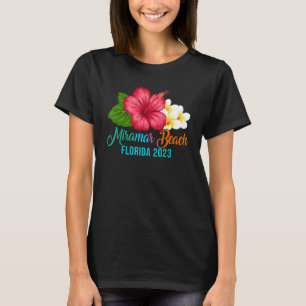 Miramar Beach Vacation Florida Tropical Hibiscus F T-Shirt