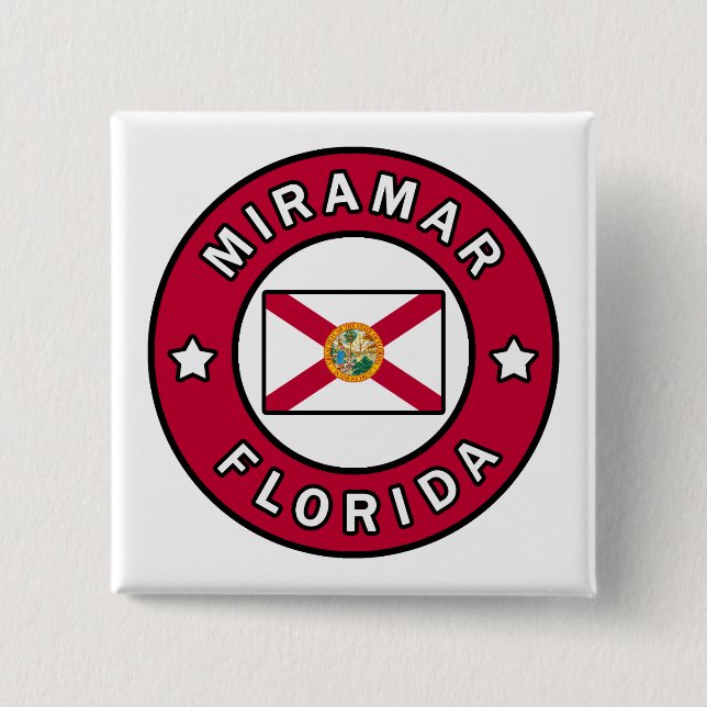 Miramar Florida 15 Cm Square Badge (Front)