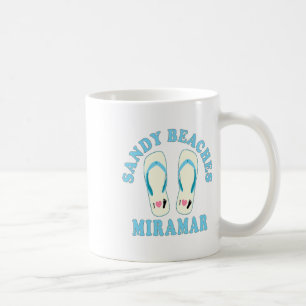 Miramar Vacation Sandy Beaches I Heart Flip Flops Coffee Mug