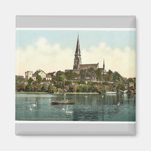 Miramer Castle and Lake, Chemnitz, Saxony, Germany Magnet